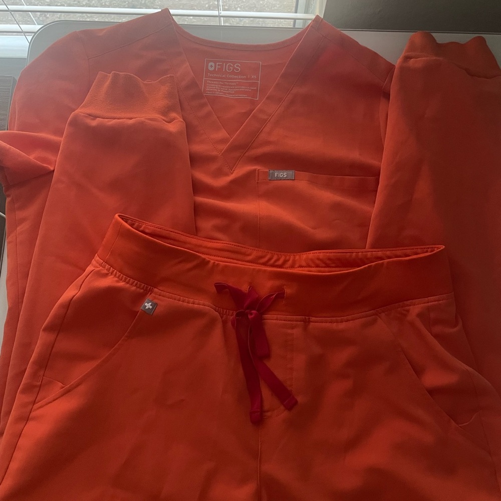 Figs Vibrant Orange Medical Scrubs